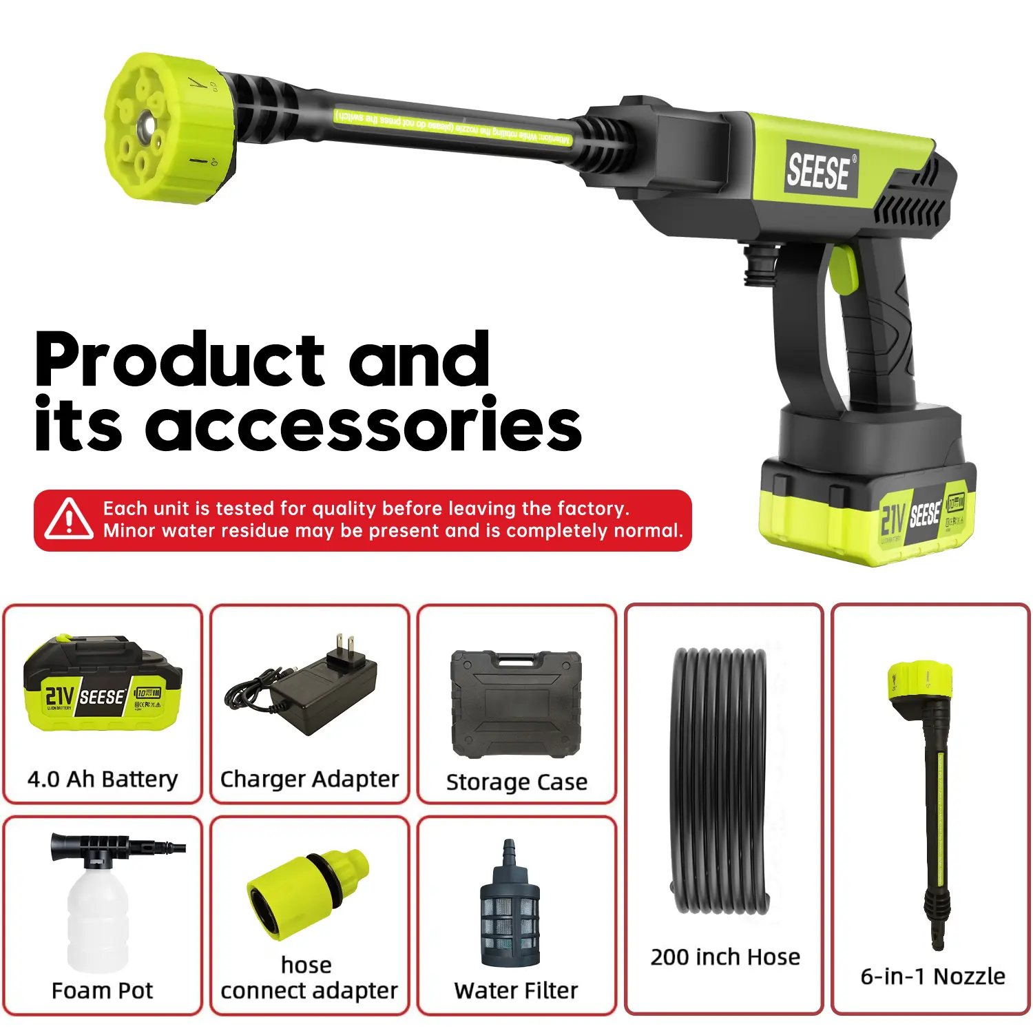 SEESE cordless power washer
